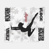 Meisjes Gymnastics Floor, Bars, Beam, Vault Winter Fleece Deken (Voorkant (Horizontaal))