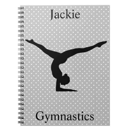 Meisjes Gymnastics Polka Dot Notitieboek (Voorkant)