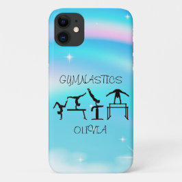 Meisjes Gymnastics Rainbow Swirls Case-Mate iPhone Case