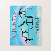 Meisjes Gymnastics Rainbow Swirls Legpuzzel (Verticaal)