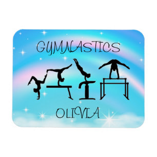Meisjes Gymnastics Rainbow Swirls Magneet