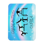 Meisjes Gymnastics Rainbow Swirls Magneet (Verticaal)