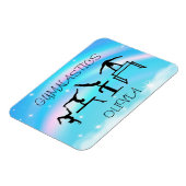 Meisjes Gymnastics Rainbow Swirls Magneet (Linkerzijde)