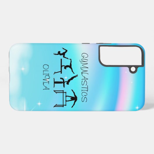 Meisjes Gymnastics Rainbow Swirls Samsung Galaxy Hoesje (Achterkant horizontaal)