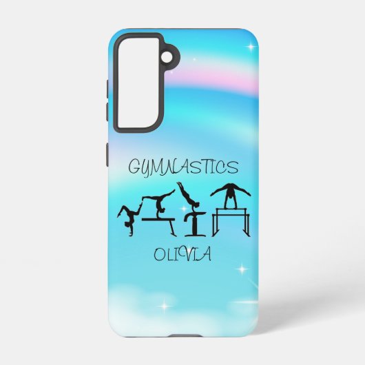Meisjes Gymnastics Rainbow Swirls Samsung Galaxy Hoesje (Achterkant)