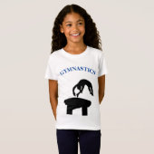 Meisjes Gymnastics Vault T-Shirt met naam op achte (Voorkant volledig)