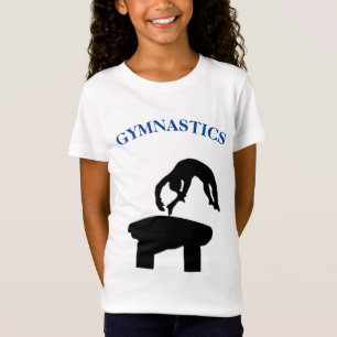 Meisjes Gymnastics Vault T-Shirt met naam op achte