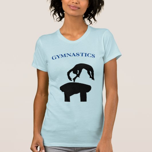Meisjes Gymnastics Vault T-Shirt met naam op achte (Voorkant)
