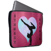 Meisjes Gymnastiek Aangepaste naam Gymnast Handsta Laptop Sleeve (Voorkant Rechts)