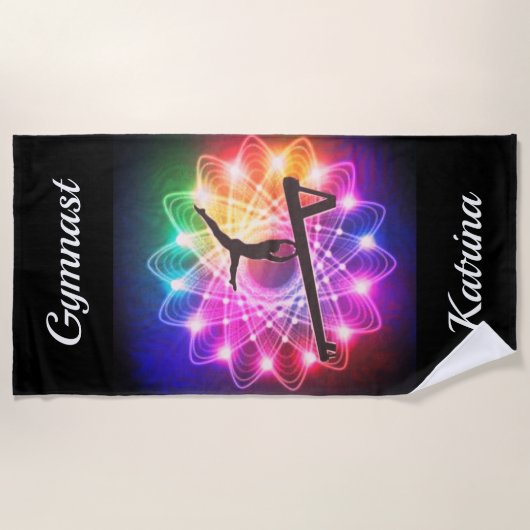 Meisjes Gymnastiek Balken Beam Beach Towel Strandlaken (Voorkant)