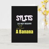 Meisjes Gymnastiek Banaan Splits Quote Kaart (Gele Bloem)