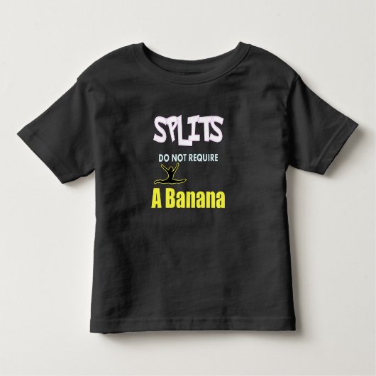 Meisjes Gymnastiek Banaan Splits Quote Kinder Shirts (Voorkant)