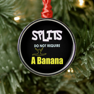 Meisjes Gymnastiek Banaan Splits Quote Metalen Ornament