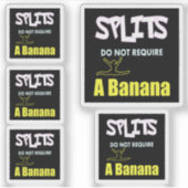 Meisjes Gymnastiek Banaan Splits Quote Sticker (Voorkant)