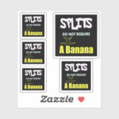 Meisjes Gymnastiek Banaan Splits Quote Sticker (Vel)