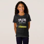 Meisjes Gymnastiek Banaan Splits Quote T-shirt (Voorkant volledig)