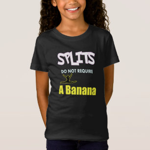 Meisjes Gymnastiek Banaan Splits Quote T-shirt