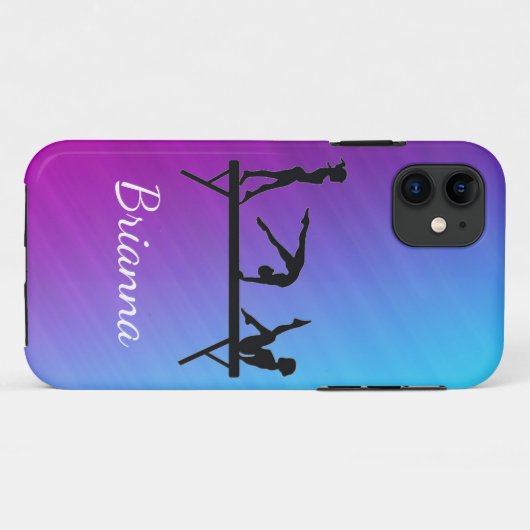 Meisjes Gymnastiek Beam Gepersonaliseerd Case-Mate iPhone Case (Achterkant (horizontaal))