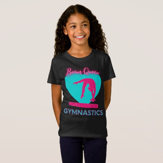 Meisjes Gymnastiek Beam Queen Colorful T-shirt (Voorkant volledig)