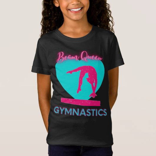 Meisjes Gymnastiek Beam Queen Colorful T-shirt (Voorkant)