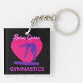 Meisjes gymnastiek Beam Queen Double Sided Sleutelhanger (Achterkant)