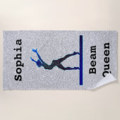 Meisjes Gymnastiek Beam Queen Faux Glitter Strandlaken (Voorkant)