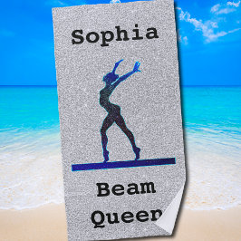 Meisjes Gymnastiek Beam Queen Faux Glitter Strandlaken