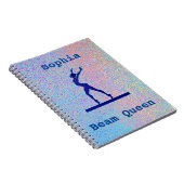 Meisjes Gymnastiek Beam Queen Spiral Foto Notitieb Notitieboek (Rechterzijde)