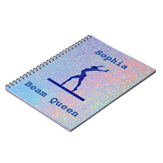 Meisjes Gymnastiek Beam Queen Spiral Foto Notitieb Notitieboek (Linkerzijde)