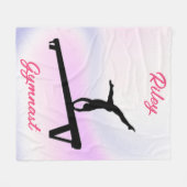 Meisjes Gymnastiek Beam Zachte Pastel Fleece Deken (Voorkant (Horizontaal))