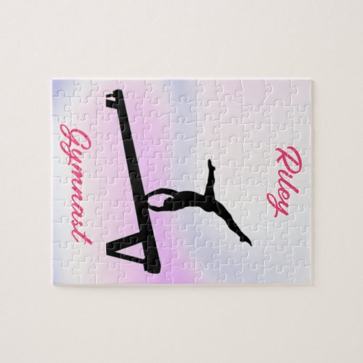 Meisjes Gymnastiek Beam Zachte Pastel Legpuzzel (Horizontaal)