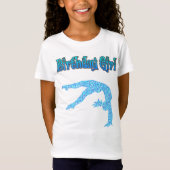 Meisjes Gymnastiek "Birthday Girl" T-Shirt (Voorkant)