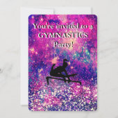 Meisjes Gymnastiek Birthday Party Sparkle Kaart (Voorkant)