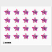 Meisjes gymnastiek Birthday Rustic Sparkle Custom Ster Sticker (Vel)