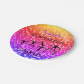 Meisjes gymnastiek Birthday Sparkle Custom Name Papieren Bordje (Gekanteld)