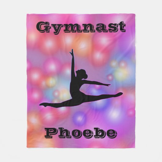 Meisjes Gymnastiek Bubbles Fleece Deken (Voorkant)