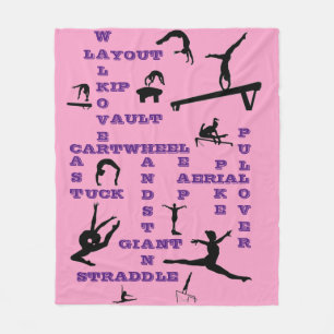 Meisjes Gymnastiek Crossword Fleece Blanket Deken