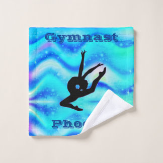 Meisjes Gymnastiek Custom Blue Wash Doek Handdoek