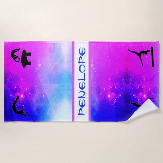 Meisjes Gymnastiek Evenementen Abstract Strandlake Strandlaken (Voorkant)