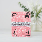 Meisjes Gymnastiek Evenementen Glitz en Glam Briefkaart (Staand voorkant)