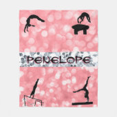 Meisjes Gymnastiek Evenementen Glitz en Glam Fleece Deken (Voorkant)