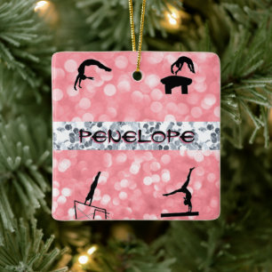 Meisjes Gymnastiek Evenementen Glitz en Glam Keramisch Ornament