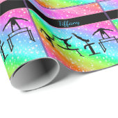 Meisjes Gymnastiek Evenementen Kleurrijk Cadeaupapier (Rol Hoek)