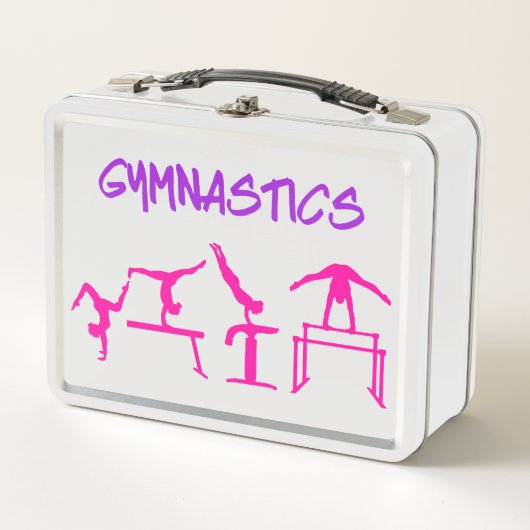 Meisjes Gymnastiek Evenementen Metalen Lunchbox (Voorkant)