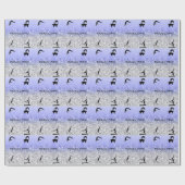 Meisjes gymnastiek evenementen sprankelend cadeaupapier (Vlak)