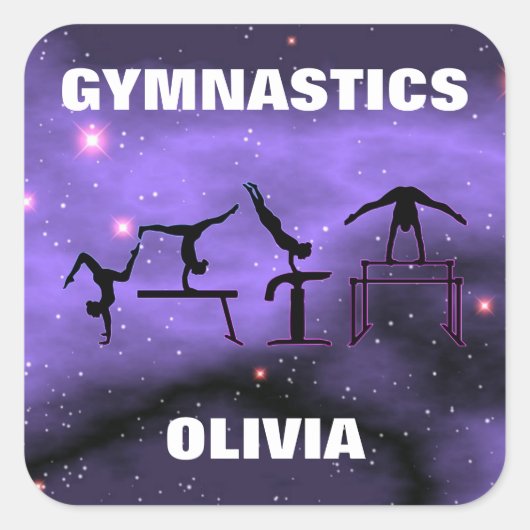 Meisjes Gymnastiek Evenementen Stickers (Voorkant)