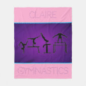Meisjes Gymnastiek Events Dot Font Fleece Blanket (Voorkant)