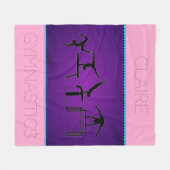 Meisjes Gymnastiek Events Dot Font Fleece Blanket (Voorkant (Horizontaal))