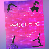 Meisjes Gymnastiek Events Roze / Paarse Blanket Fleece Deken