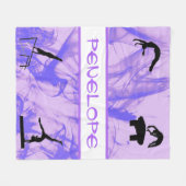 Meisjes Gymnastiek Events Smokey Paars Abstract Fleece Deken (Voorkant (Horizontaal))